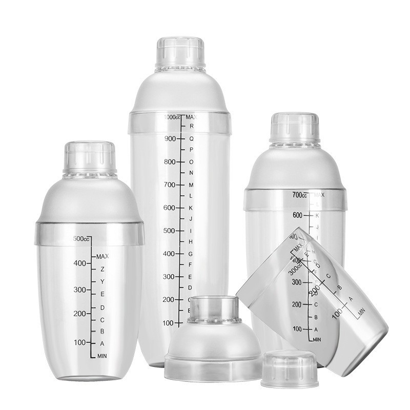 Picture of Hengzhi shaker cup with scale PC resin shaker pot milk tea shop hand-made lemon tea full set of tools shaker cup
