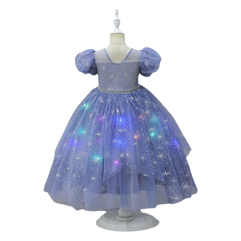 Frozen Princess Aisha Dress Girl's Summer Dress Genuine Birthday Dress Children's Blue Summer Dress