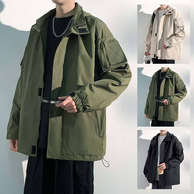 Charge Jacket Men's Spring and Autumn 2025 New Fashion Brand Outdoor Windproof Tooling Hooded Jacket Men's Wear