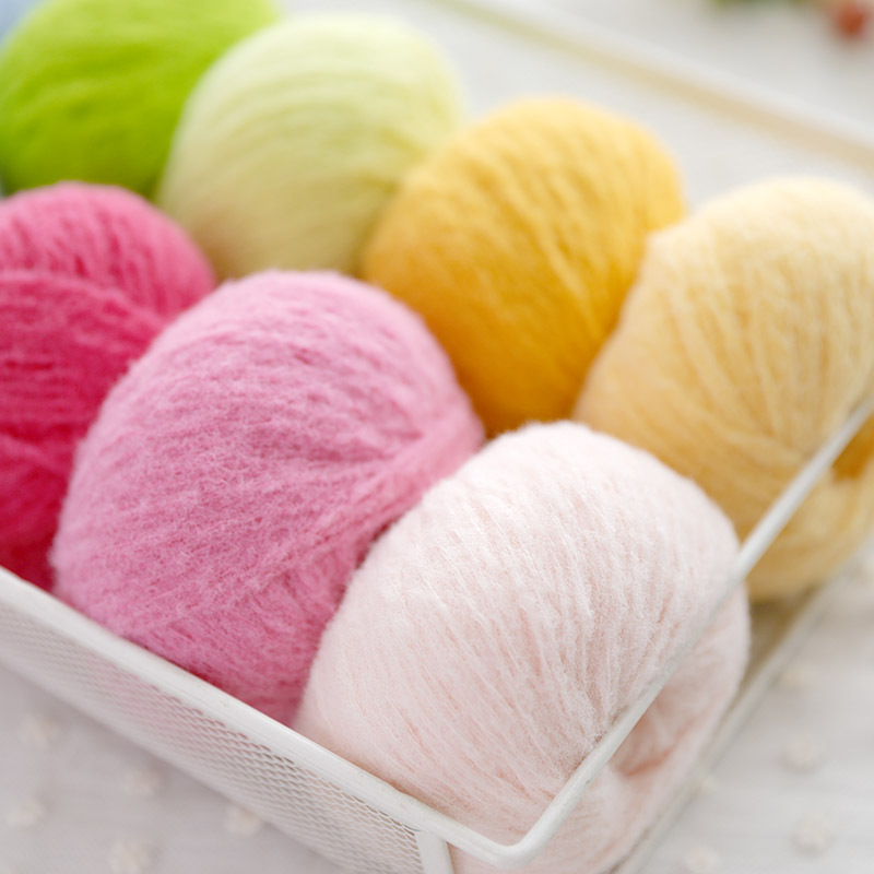 Xuefeier cotton candy plush yarn hook yarn toy yarn scarf handmade DIY woven toy yarn yarn ball