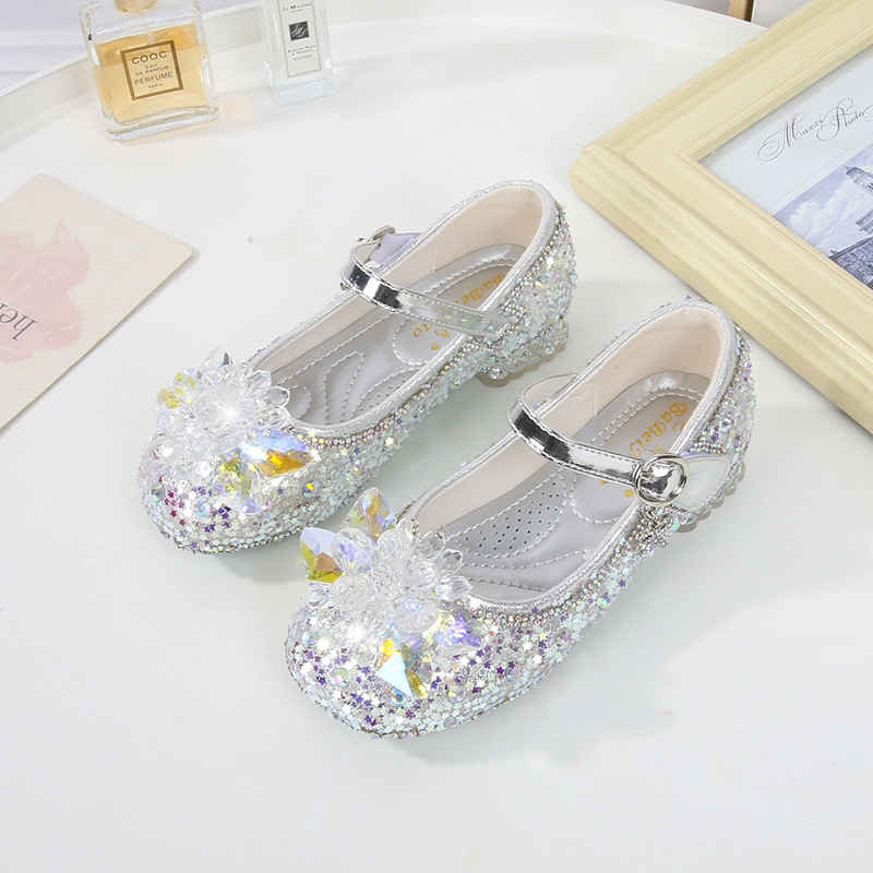 Picture of High-End Kidsren's Princess High-Heeled Leather Shoes for Kidsren and Girls, 2025 Autum New Performance Shoes for Primary and Secondary School Students