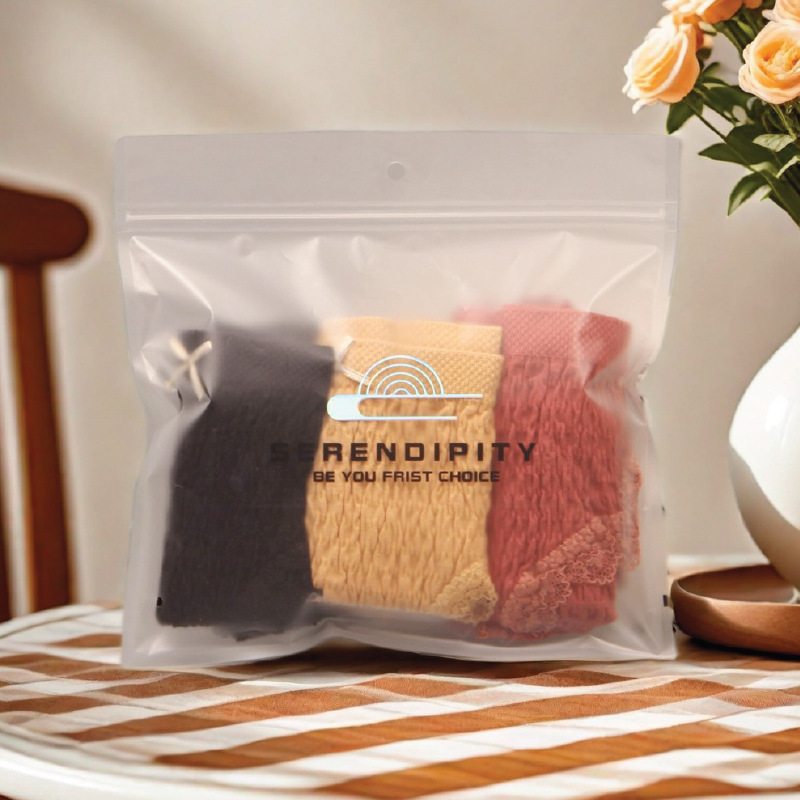Hot silver children's clothes packaging bag children's vest underwear socks frosted self-sealing bag pantyhose dance socks bag
