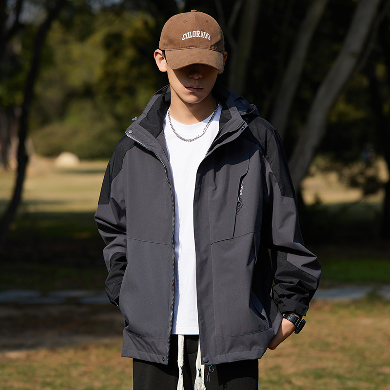 Picture of Outdoor assault clothing three-in-one women's windproof water-splashing lovers single-layer thin mountaineering jacket men's wholesale