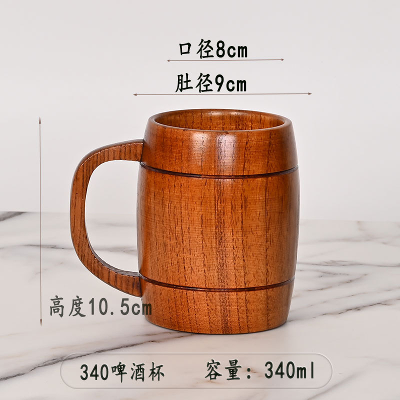 Picture of Origin supply round solid wood mug wooden creative water cup general insulation wooden cup large quantity excellent price