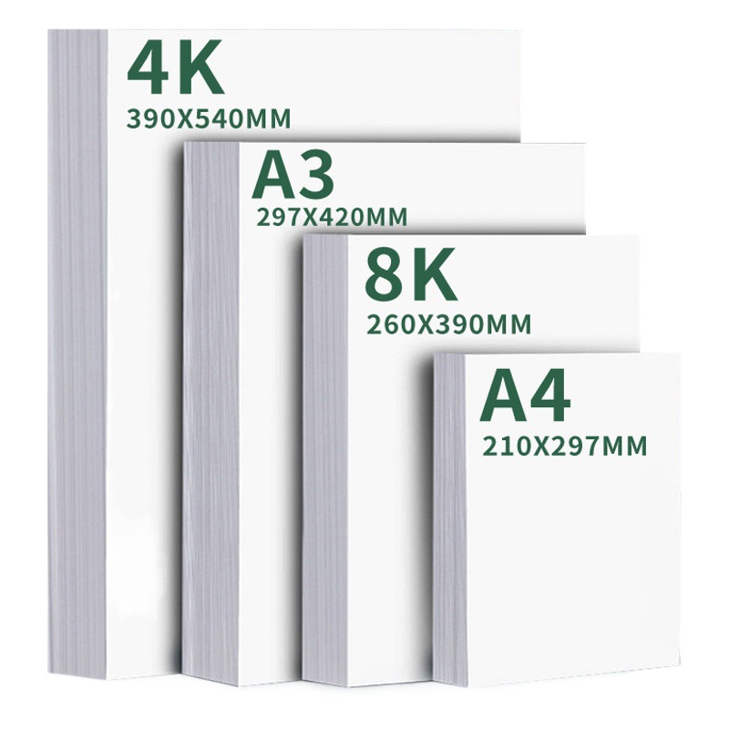 Dutch white cardboard A3 marker art painting 4 open 8 open hand-written newspaper special paper A4 white cardboard hard cardboard