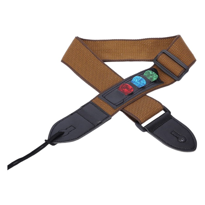Guitar strap suit 1 belt buckle strap 2 rubber strap lock 2 strap nails 10 celluloid picks