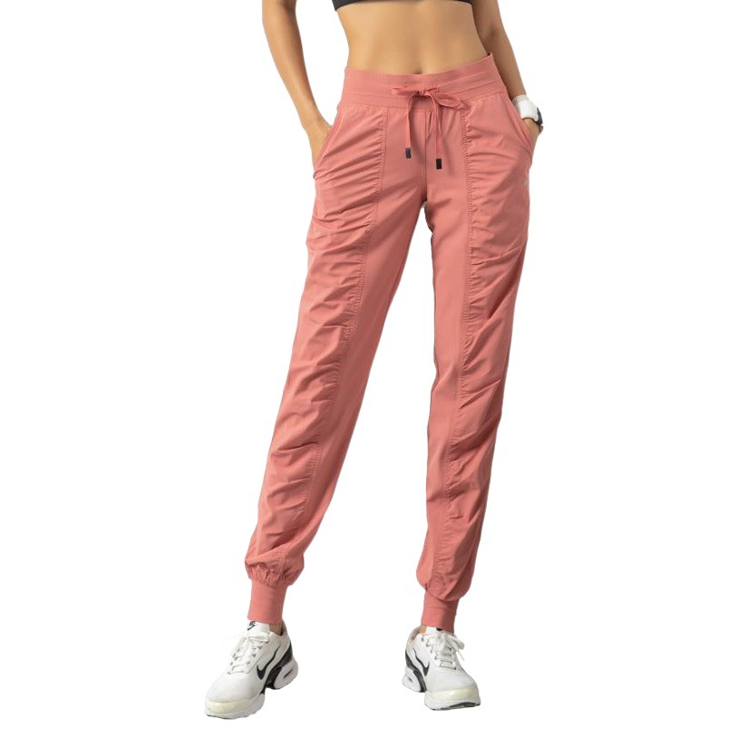 Breathable Loose Sports Pants Women's Slimming Running Training Yoga Fitness Pants Nine-point Pocket Casual Foot-binding Pants
