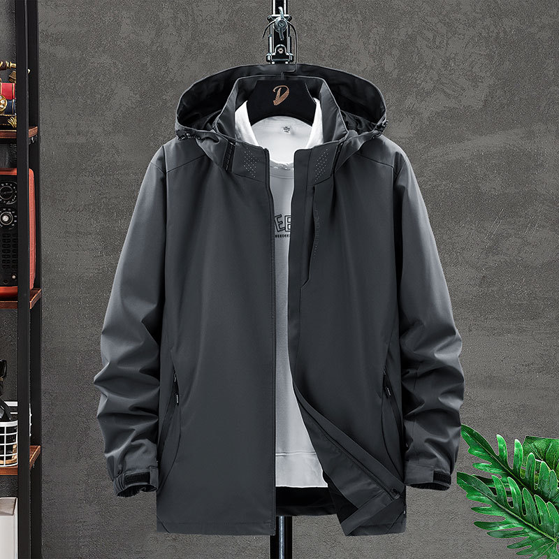2025 Spring New Jacket Men's Hooded Windproof and Waterproof Couple Jacket Outdoor Mountaineering Wear Women's Single Layer Jacket
