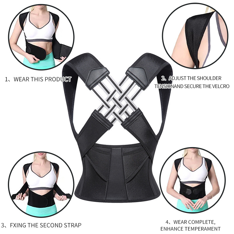 Picture of Shake the same correction anti-hunchback correction with back orthosis with thin hunchback men's and women's beautiful back invisible orthosis