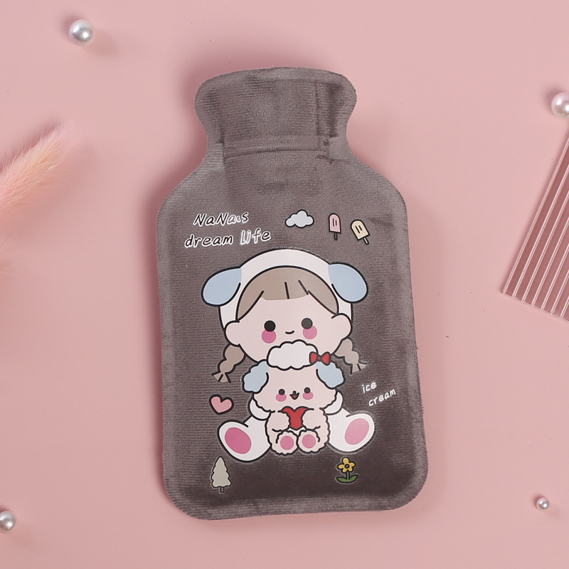 Picture of Customized new short plush hot water bag filled with water hot water bag filled with water hot water bag printed LOGO hand warmer