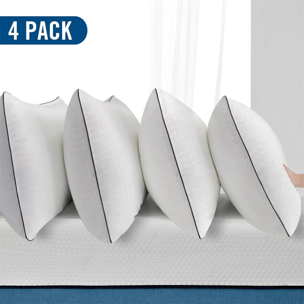 4-Pack Pillow Core Amazon Cross-Border Pillow Hotel Pillow Core Fiber Pillow Replacement Pillow Core High Quality Fiber Pillow