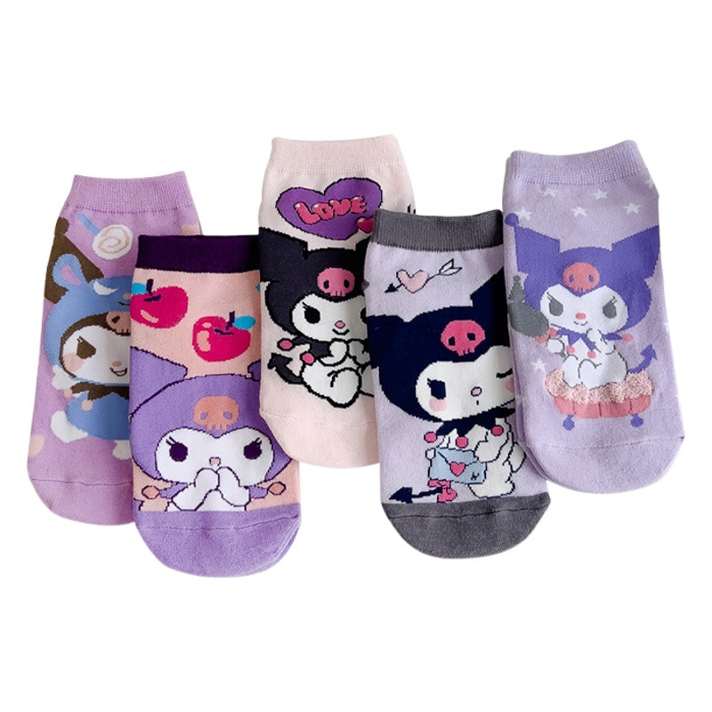 Socks Women's Short Socks Spring Summer Autumn Japanese Style Cartoon Straight Board Boat Socks Cotton Ins Trendy Women's Shallow Mouth Cute Cotton Socks
