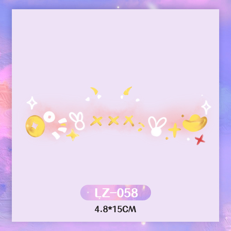 Picture of New Year's Day girl cute face makeup New year new year Creative face stickers love blush cute makeup stickers tattoo stickers
