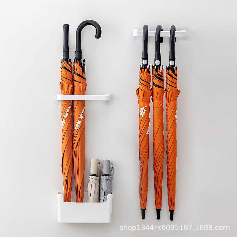 Japanese-style household umbrella holder wall-mounted storage cabinet holder umbrella bucket behind the door punch-free umbrella holder door