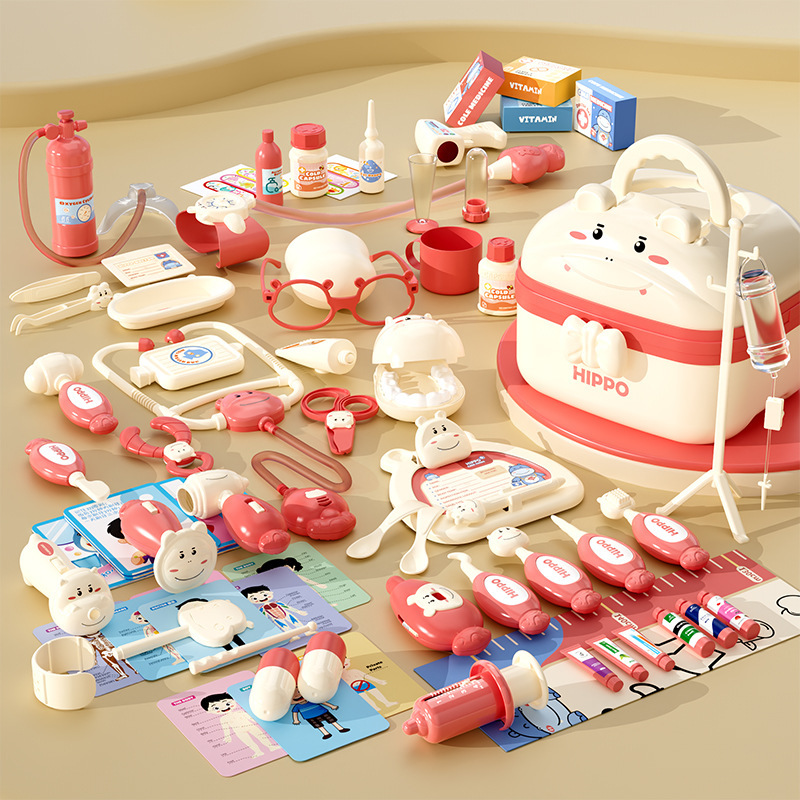 Picture of Children play small doctor toy suit boys and girls simulation play house injection medical kit to see a doctor baby gift