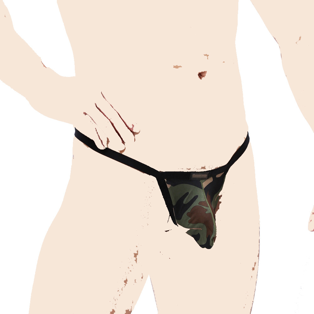 Foreign trade haores howeray camouflage l men's thong U convex bag men's underwear wholesale B129
