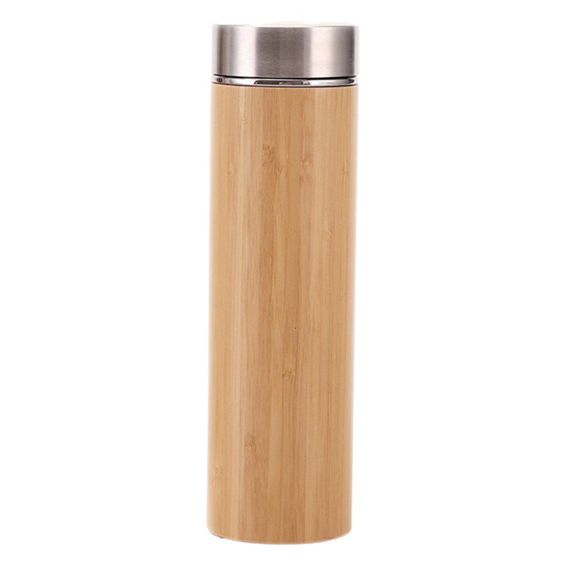 304 Stainless Steel Thermos Cup Double-Layer Insulated Bamboo Shell Water Cup Business Gift Water Cup Wholesale