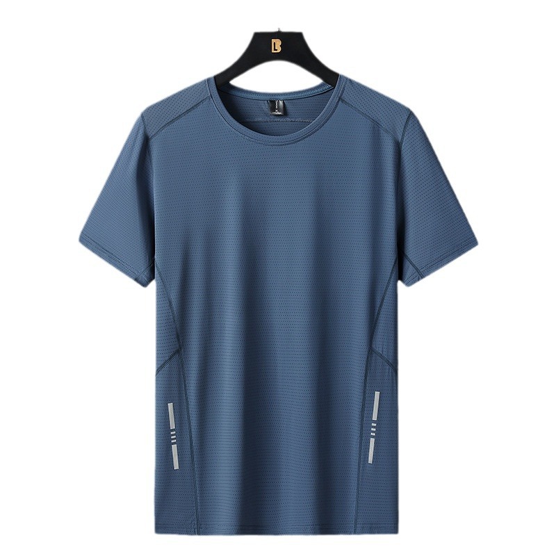 Picture of Short-sleeved Men's New Quick-drying T-shirt Men's Summer New Ice Silk Breathable Top Running Fitness Loose Sports Clothes