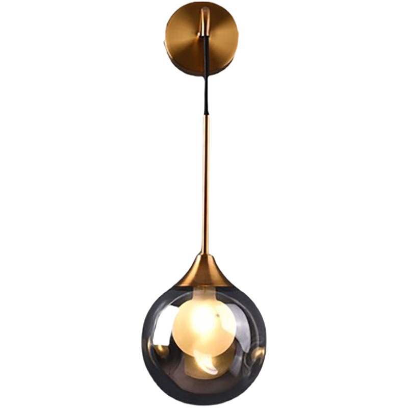 Modern minimalist bedroom bedside lamp living room background wall aisle lamp mirror headlight creative personality new glass wall lamp