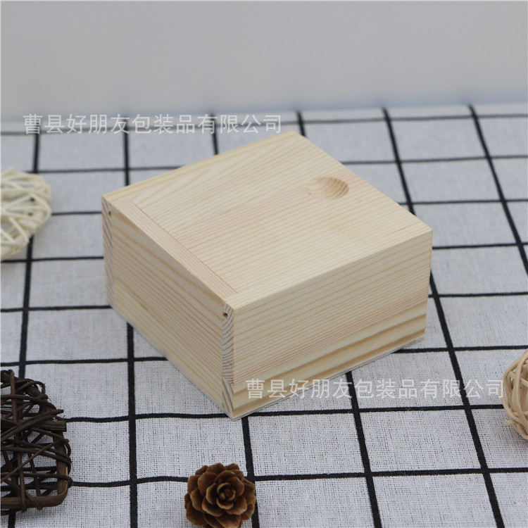 Picture of Handmade soap wooden box Pine pull-out lid box small wooden box order wooden gift box earphone soap Pine Box Wholesale