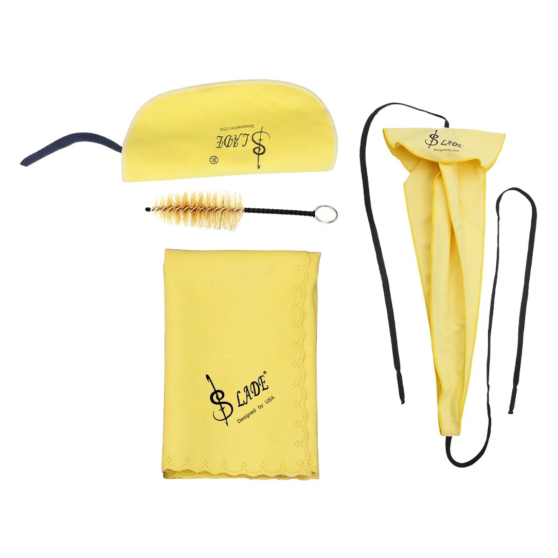 Saxophone Cleaning Four-piece Set of Clear Cloth Three-dimensional Clear Cloth Cleaning Cloth Flute Head Brush Musical Instrument Cleaning suit