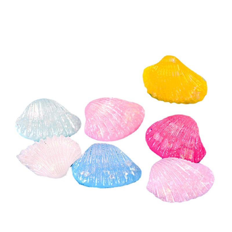 Picture of Crystal Starfish Shell Seascape Accessories Micro Landscape Resin DIY Mini Flat Ornaments Mobile Phone Case Jewelry