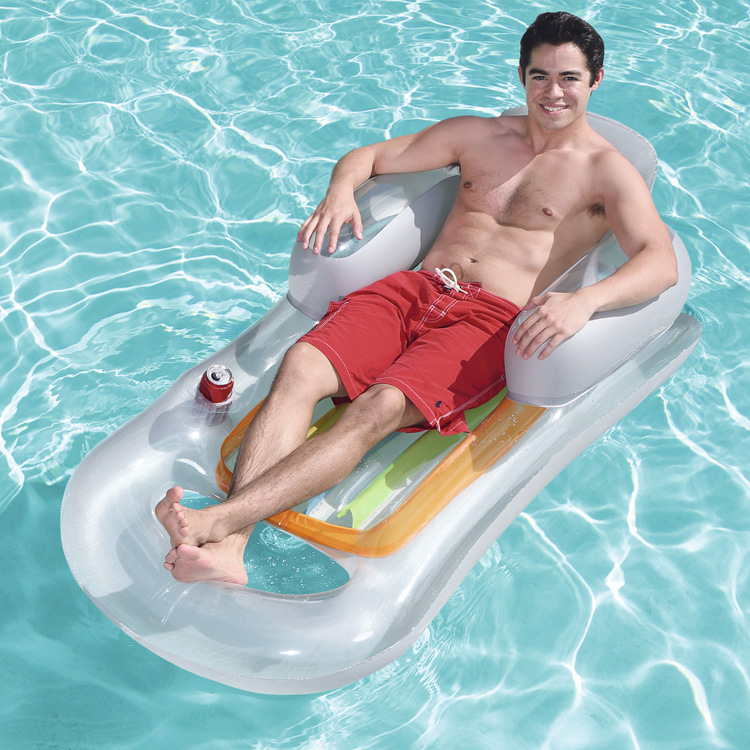 Picture of INTEX58802 Floating Row Water Inflatable Floating Bed Single Person Water Leisure Recliner Inflatable Thickened Beach Mat Equipment