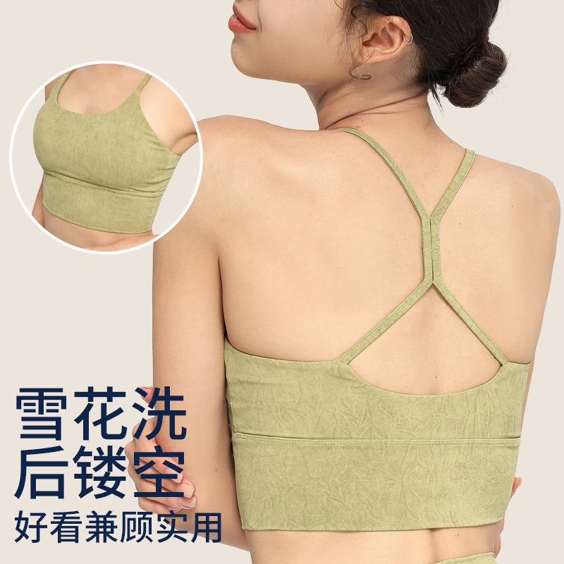 Picture of European and American Sports Underwear Women's Running Yoga Vest Without Steel Rings Gathering Shock-absorbing Fitness Suit Beautiful Back Shock-proof Bra