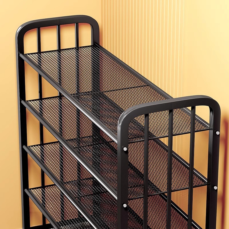 Shoe Rack for Home Entrance Multi-Layer Iron Shoe Cabinet Large Capacity Metal Mesh Shoe Rack Indoor and Outdoor Simple Storage Rack