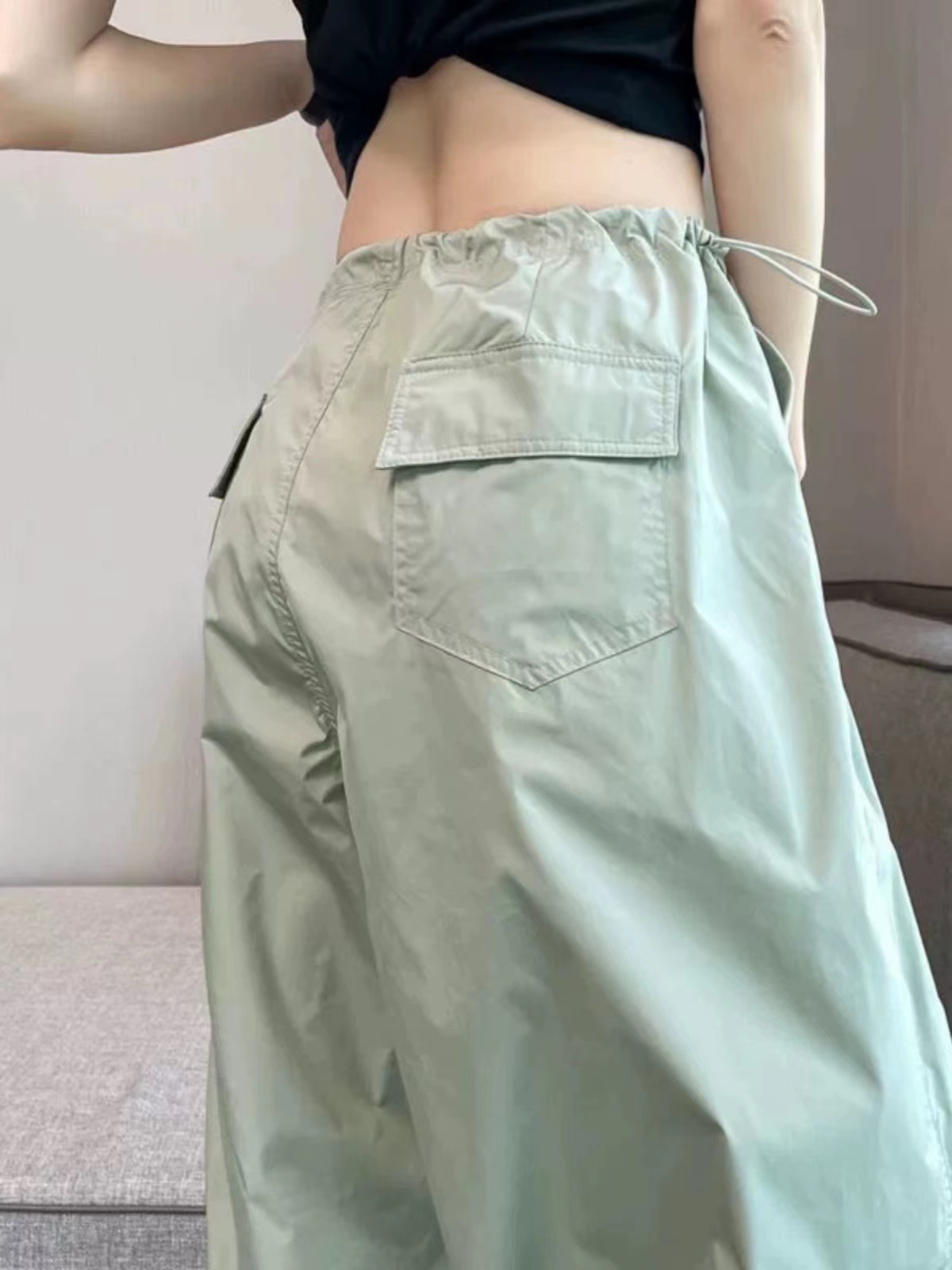 American Crock Pants Women's Summer High Waist Jazz Dance Fried Street Cool Sa Dopamine Paratroopers Spring and Autumn Mountaineering Charge Pants
