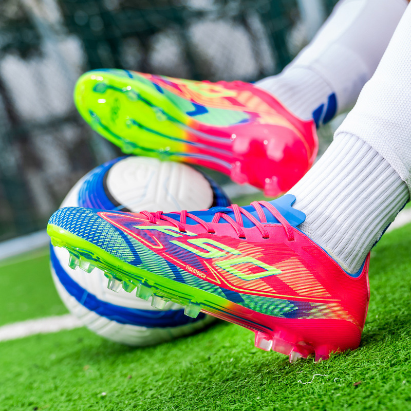 New Amazon F50 Large Size Football Shoes for Boys and Girls, Primary School Students, Boys and Girls, Teenagers, Long Spikes Ag Broken Spikes Tf Sneakers