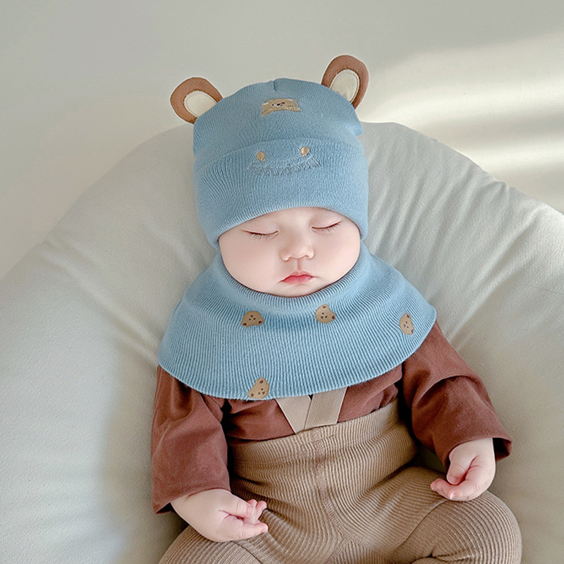 Picture of Katu Bear Infant Hat Spring & Fall 3-6-12 Months Male and Female Baby Pullover Hat Cotton 100-Day Sleeping Hat