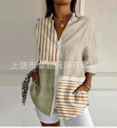 Picture of 2025 New Women's Long Shirt Women's Summer European and American Trend Long Sleeve Shirt Printed Pattern Printed 3D Shirt
