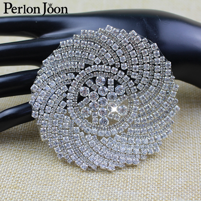 Rhinestone Sticker Large Circle Ironing Sticker DIY Wedding Veil Headwear Accessories