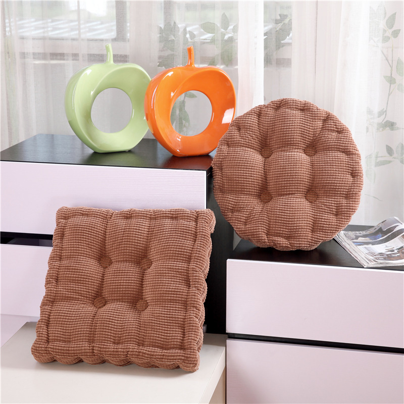 Picture of Manufacturer Wholesale Solid Color Corduroy Corn Kernel Cushions Japanese Square Round Chair Cushions Student Chair Cushions Futon