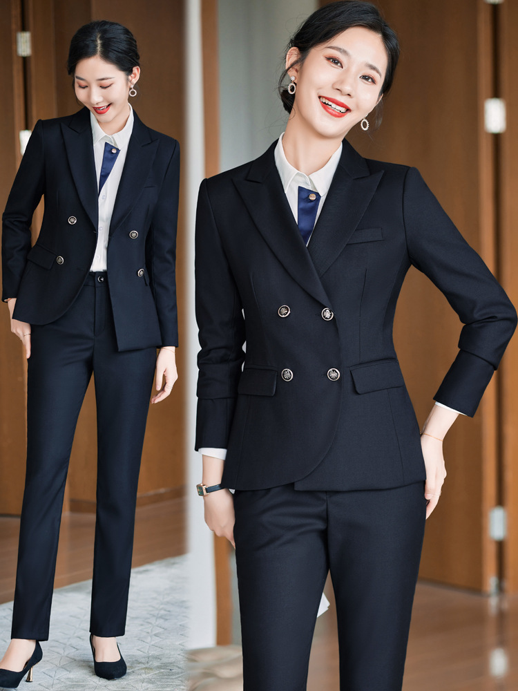 Jewelry Store Hotel Manager Business Wear Work Clothes Front Desk Welcome Restaurant Waiter Suit Dress Female Spring and Autumn