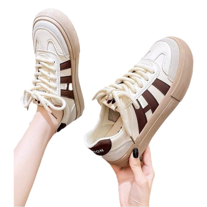 Autumn shoes for women 2023 new style Board shoes for women comfortable small thick-soled muffin women's shoes casual high white shoes