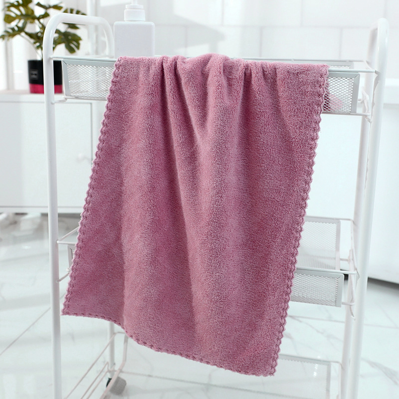 Picture of Coral Fleece Towel Plain Wash Face Towel Soft Absorbent Gift Household Not Easy to Send