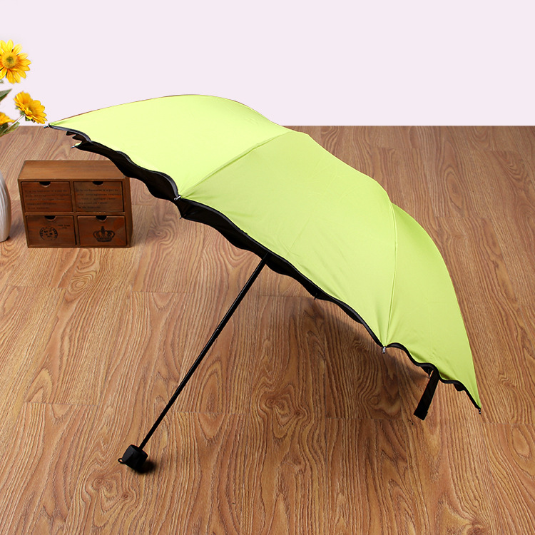 Picture of Ruffled Flowering Umbrella Sunscreen Sunshade UV-proof Black Glue Sunny Umbrella Sun Umbrella Printable LOGO