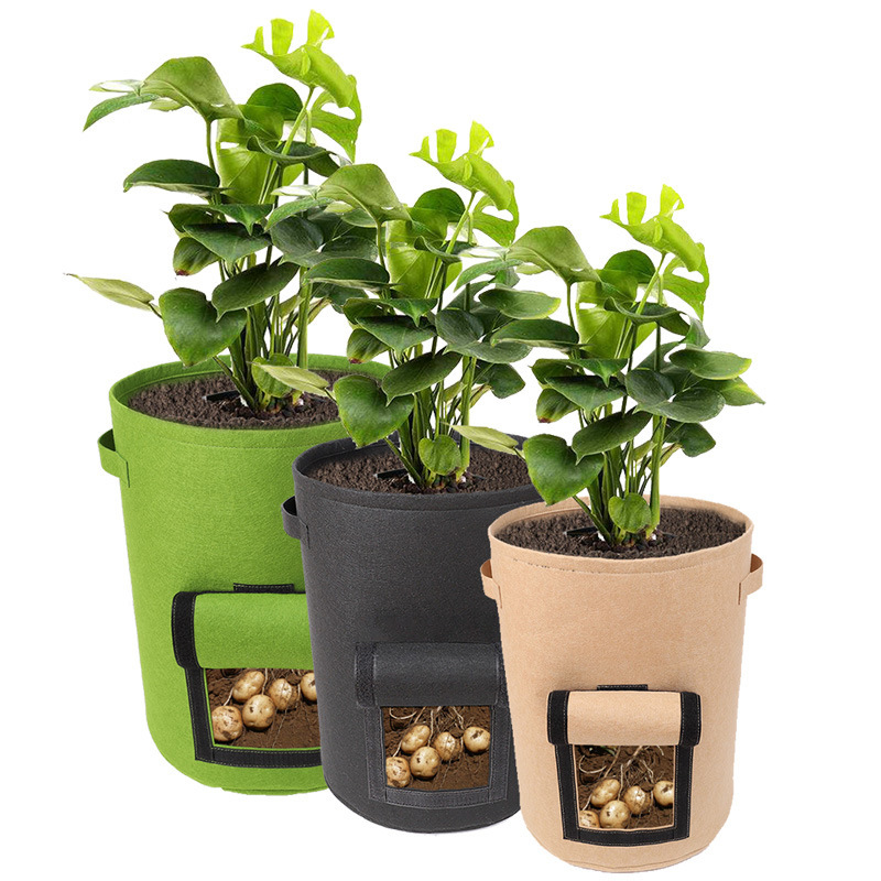 Amazon cross-border New felt potato barrel felt planting bag vegetable planting bag potato planting barrel