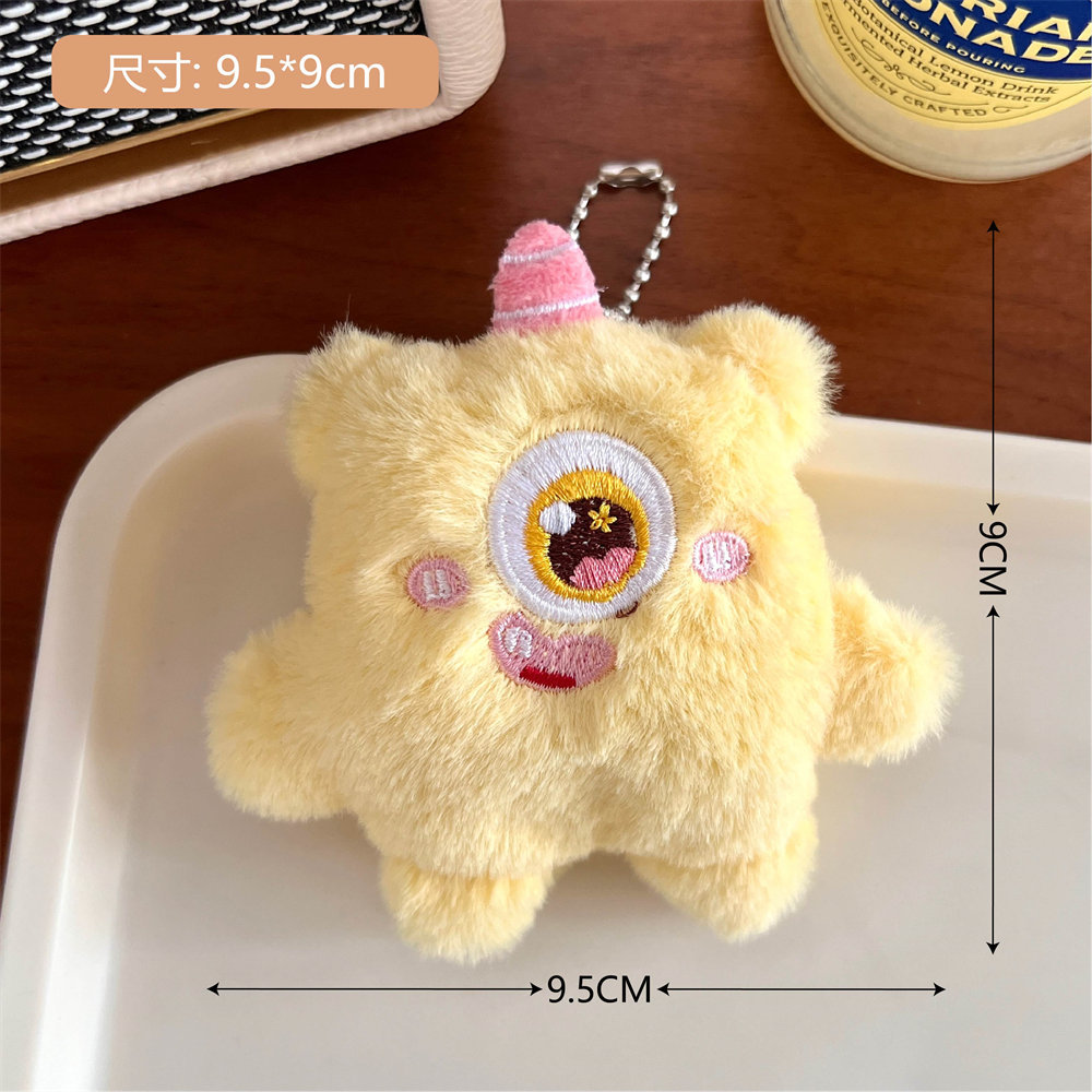 Picture of Cartoon Plush Bib Afraid of Dog Pendant Girl's Heart Schoolbag Pendant Long Hair Creative Doll Plush Doll