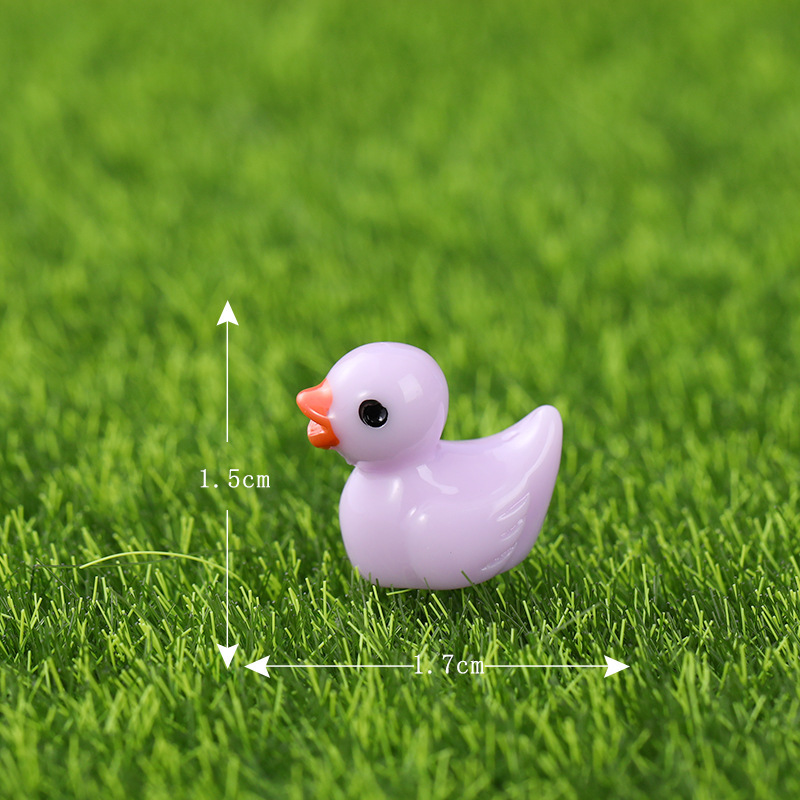 Picture of Little Yellow Duck doll pendant Moss micro landscape decoration creative ornaments mini little duck resin crafts