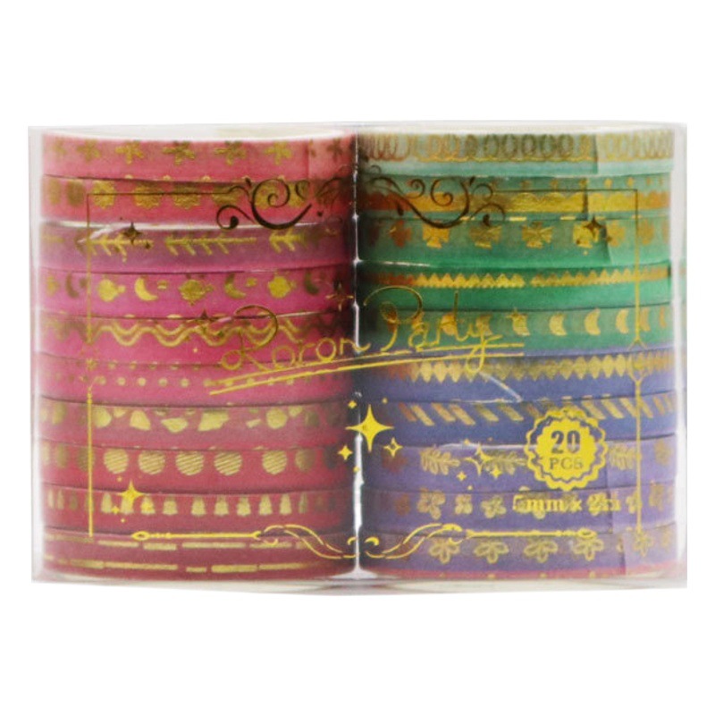 Extremely fine bronzing hand account tape 18 involved in cross-border decorative hand account and paper tape DIY collage material paper wholesale