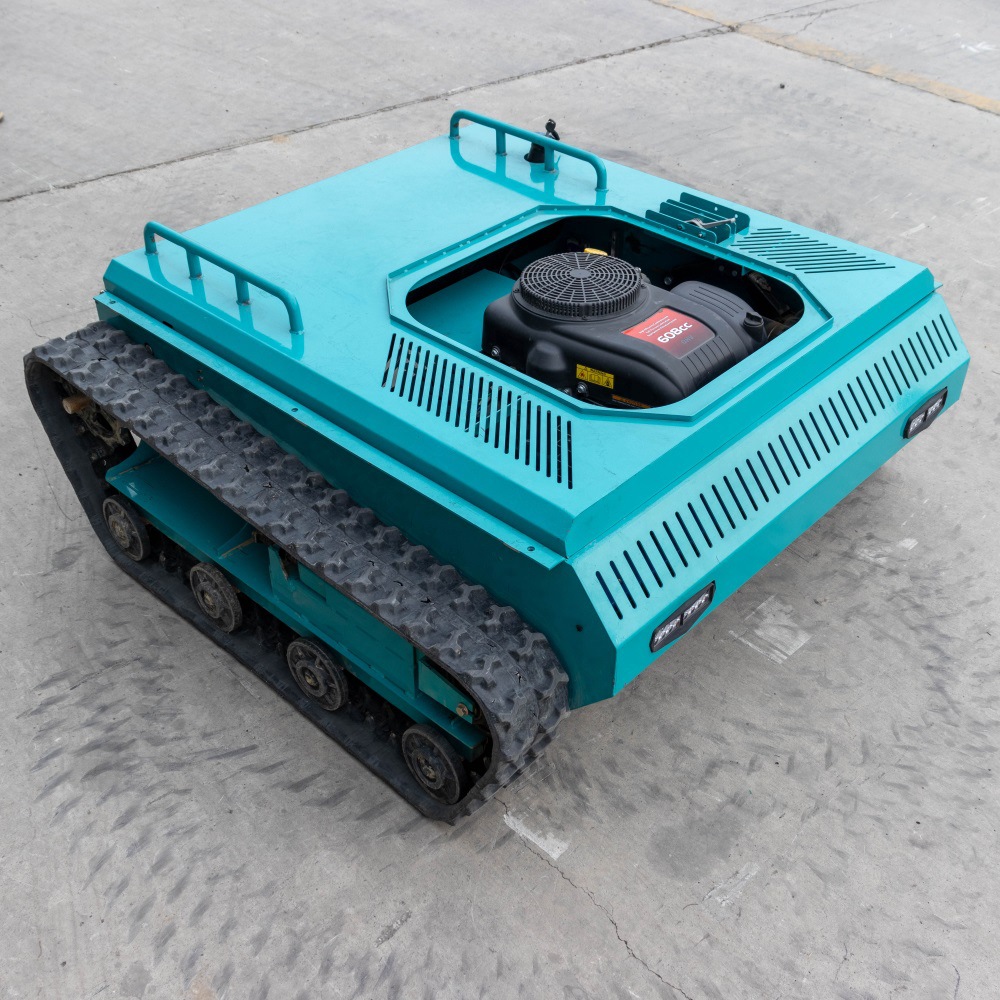 Manufacturer's Ready-Made Small Crawler Remote Control Lawn Mower, Orchard Weeding and Land Reclamation, Grass Crushing and Returning Machine