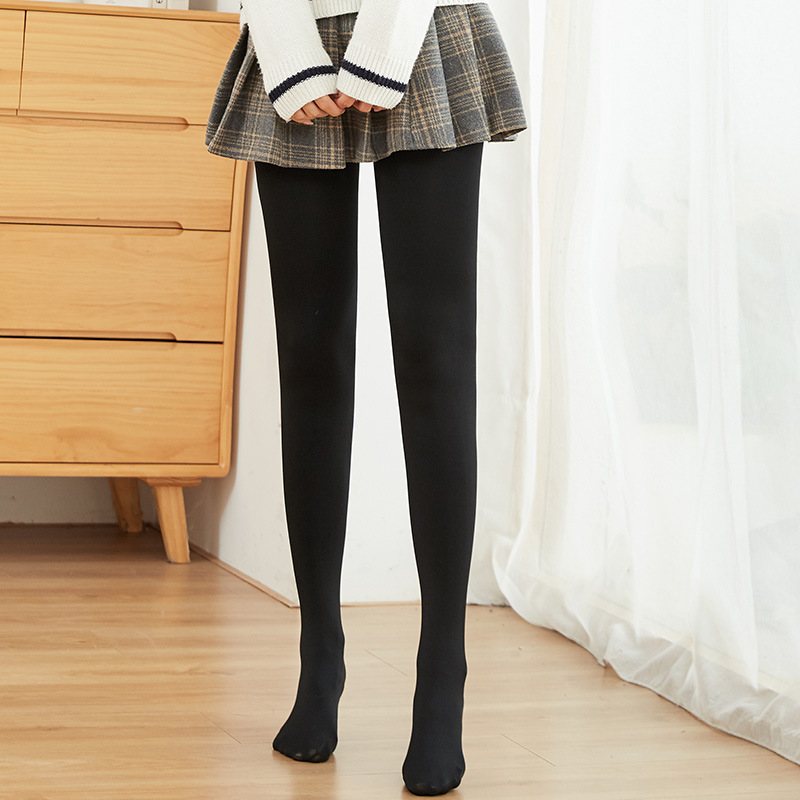 Picture of Light Leg Socks Artifact Autumn and Winter One-piece Pants fleece-lined Thickened Naked Feeling Leggings Women's Outer Wear Fleshy Warm Pantyhose