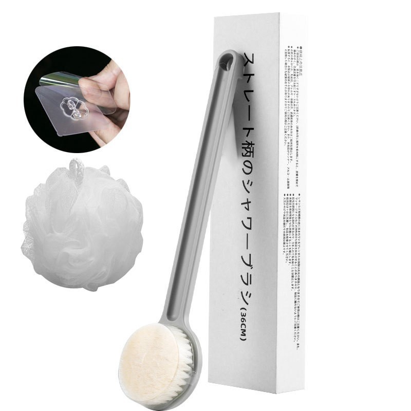 Picture of A generation of hair bubble bag bath brush mud bath brush long handle soft hair body bath brush back artifact bathroom
