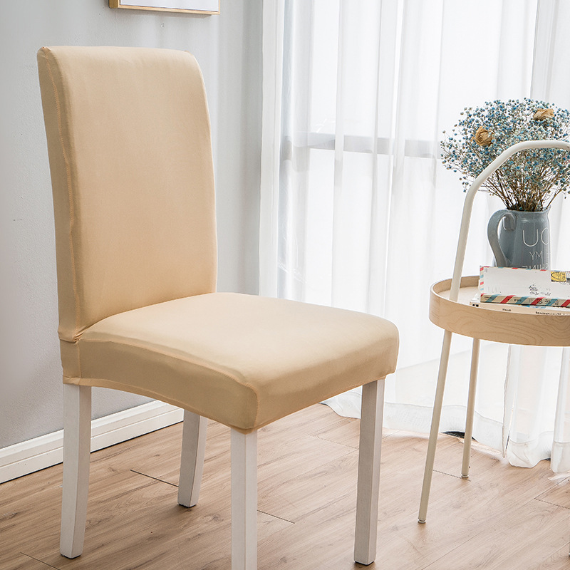 Picture of Cross-border plain milk silk elastic chair cover hotel restaurant half chair cover conference conjoined chair cover wholesale