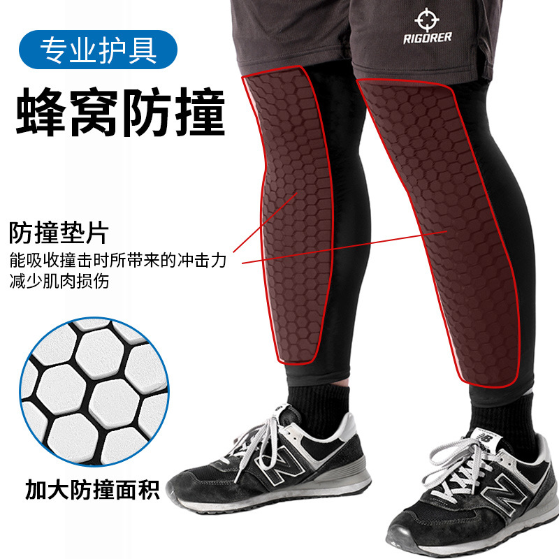Outdoor Sports Honeycomb Full Surrounding Anti-collision Leg Guard Running Basketball Leg Guard Riding Leg Cover Wholesale