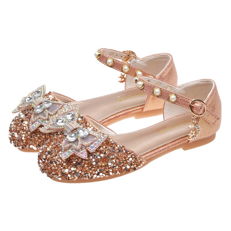 Girls' Sandals Summer Fashion New Style Little Girl Soft Sole Children's Crystal Princess Shoes Baby Women's Flat Shoes