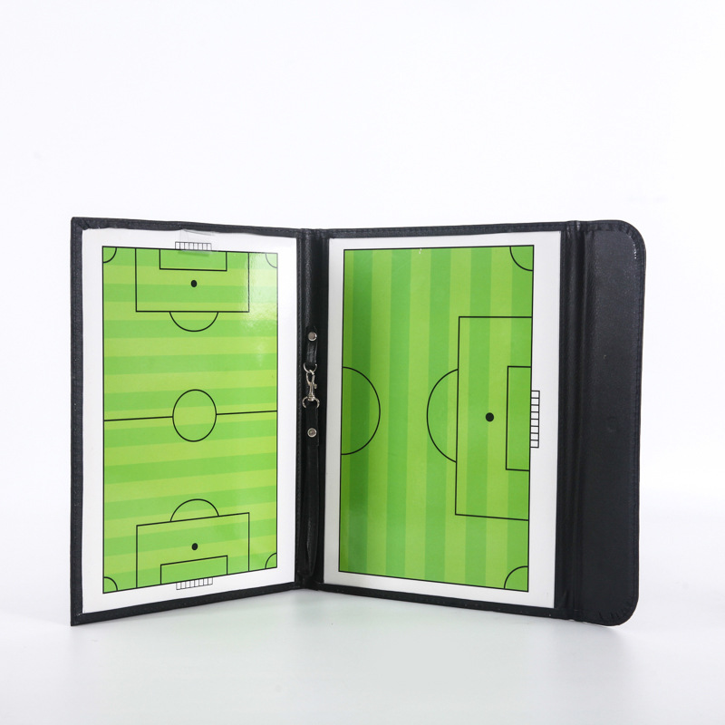 Picture of Three-fold football tactical board color folding coach Board leather teaching board magnetic teaching board with pen long-term supply